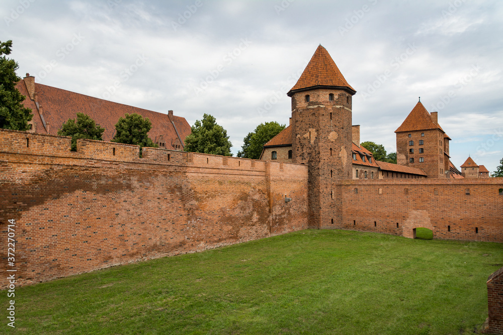 Teutonic Castle in Malbork (Marienburg) in Pomerania. Poland.