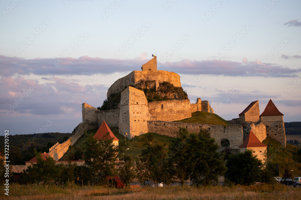 Famous Rupea fortress, spectacular fortification in Transylvania, Romania