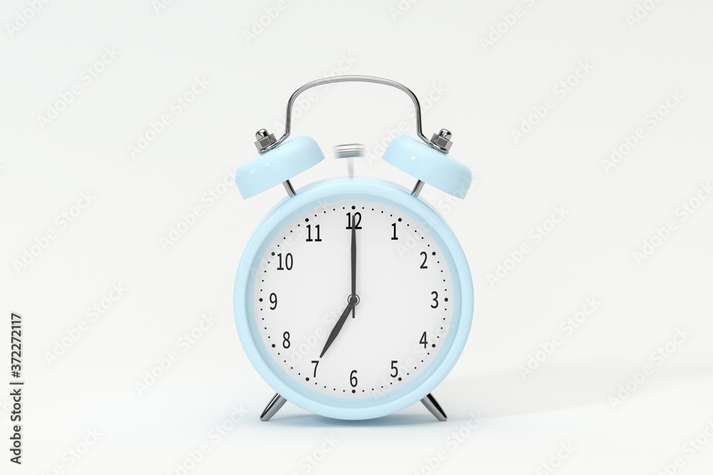 Classic alarm clock, concept of time, 3d rendering. Classic alarm clock, concept of time, 3d rendering.