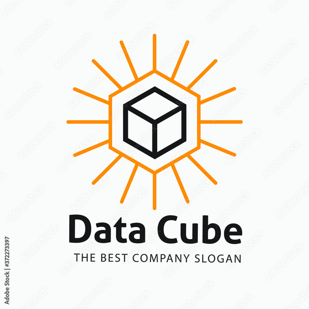 Data Cube Logo of IT Company Vector Logo Design for Business, Product ...