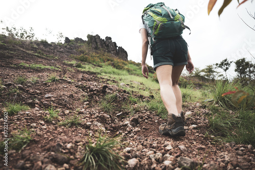 Hiking or running woman in ...