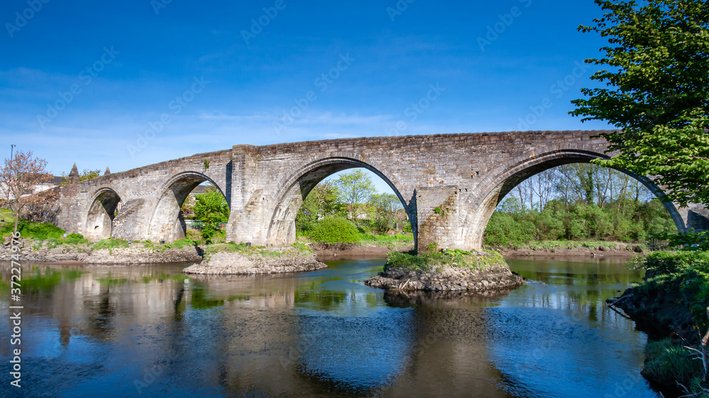Stirling Bridge at the location of the famous Battle, but a rebuild many times over of the battle's wooden original.