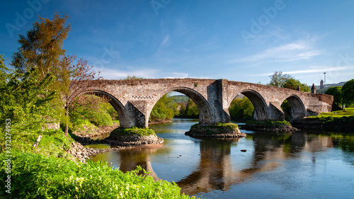 Bild auf Leinwand Stirling Bridge at the location of the famous Battle, but a rebuild many times over of the battle's wooden original