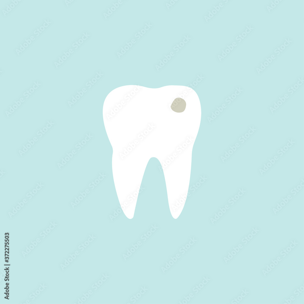 Tooth tartar bad ill teeth with caries. Oral dental hygiene teeth care vector