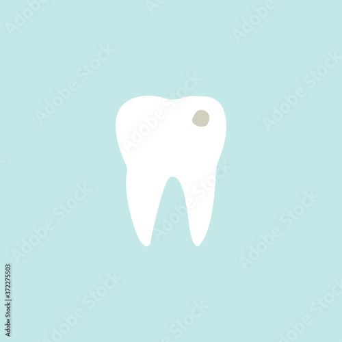 Tooth tartar bad ill teeth with caries. Oral dental hygiene teeth care vector