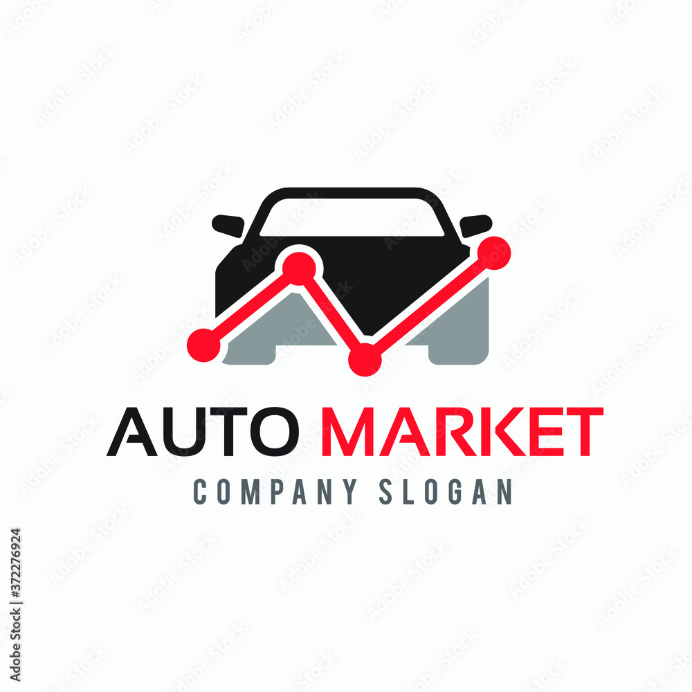 Auto Market Company of Automotive Logo Design for Icon, Symbol