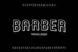 vintage font, typeface vector, alphabet design, gray style background