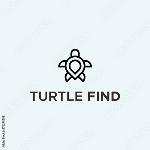 abstract turtle logo. location icon