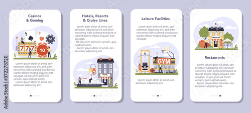 Leisure service sector of the economy mobile application banner