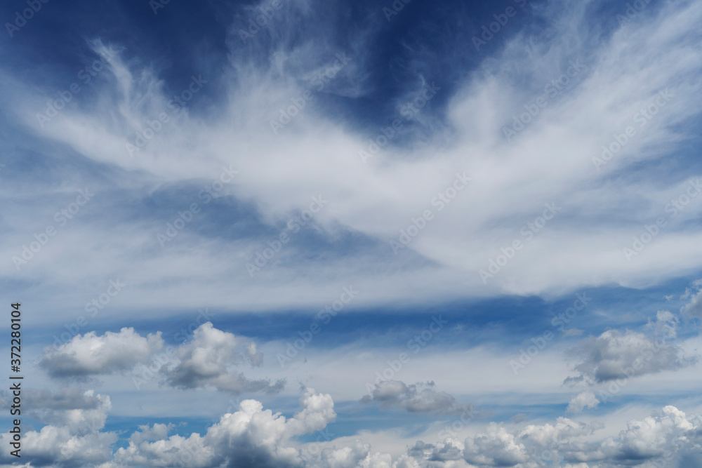Blue backdrop in the air for text Blue backdrop in the air for text