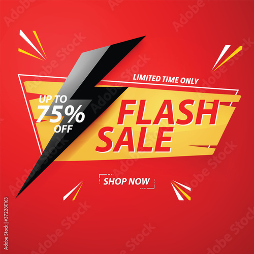 Flash sale banner template design.