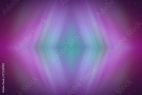 Mirrored space sky illustration. Abstract kaleidoscope cosmos background. Starry sky mandala.