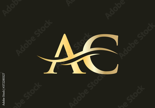 Minimal AC Letter Linked Logo for business and company identity. Creative Letter AC Logo Vector Template.