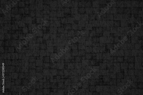 Geometrical shapes background. Black and white minimalist tech wall. Abstract 3D backdrop.