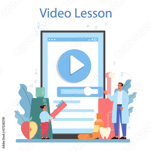 Healthy lifestyle class online service or platform. Idea of medicine