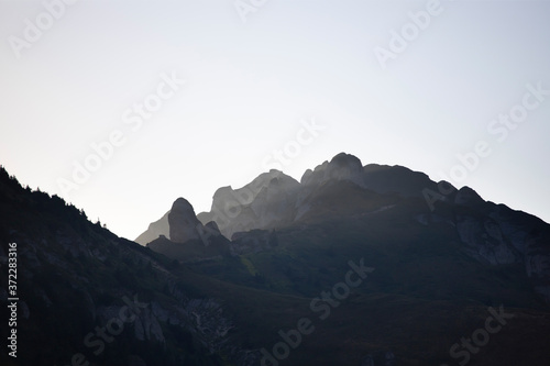 Most scenic mountain from Romania, Ciucas mountains in summer sunset