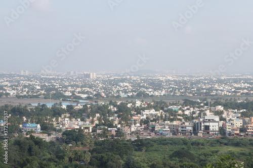 aerial view of the city