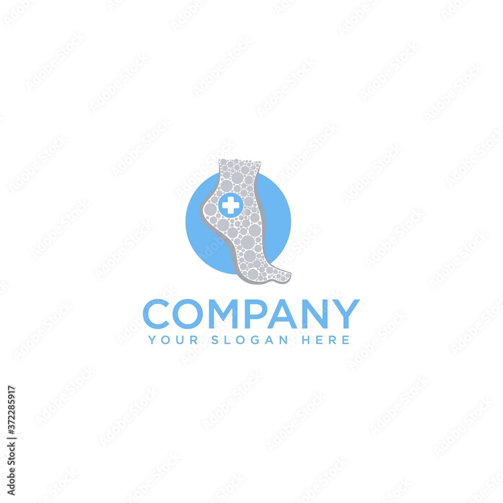 Foot and care icon logo template, Foot and ankle healthcare.EPS 10
