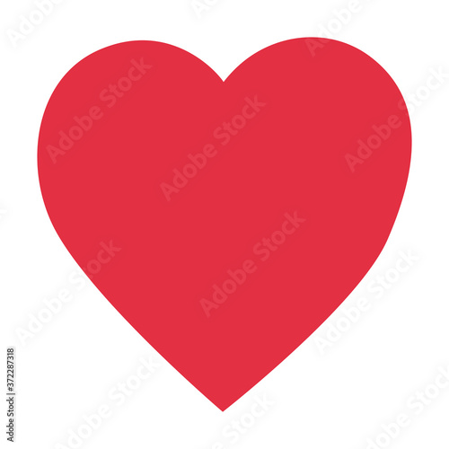 red heart design of love passion and romantic theme Vector illustration