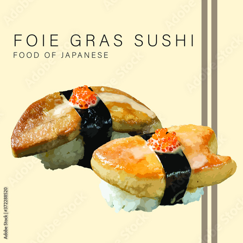 sushi with Foie Gras of japan food
