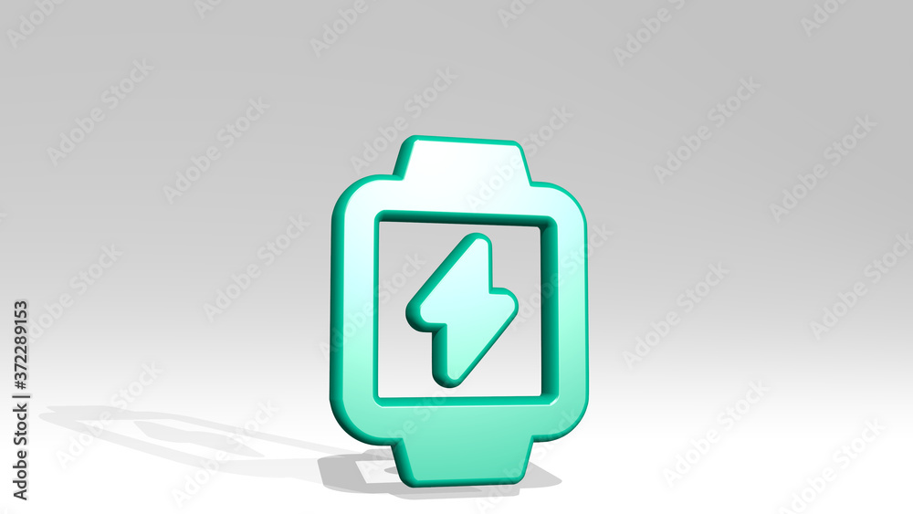 SMART WATCH SQUARE FLASH ALTERNATE 3D icon casting shadow, 3D illustration for phone and business SMART WATCH SQUARE FLASH ALTERNATE 3D icon casting shadow, 3D illustration for phone and business