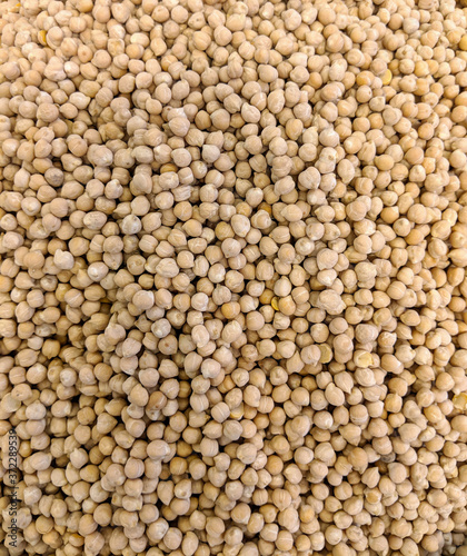 Canvastavla No shell peeled blanched roasted hazelnut background
