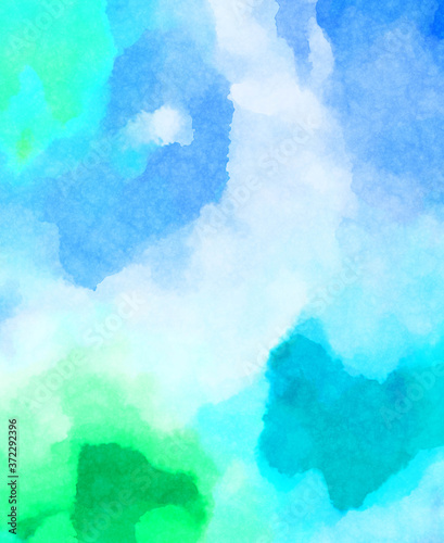 Watercolor painted background. Abstract Illustration wallpaper. Brush stroked painting. 2D Illustration.