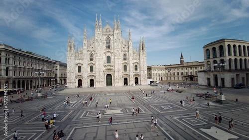 Milano, Italy 08/10/20 View of Duomo square