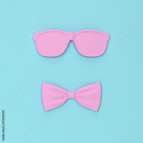 Glasses with a bow tie