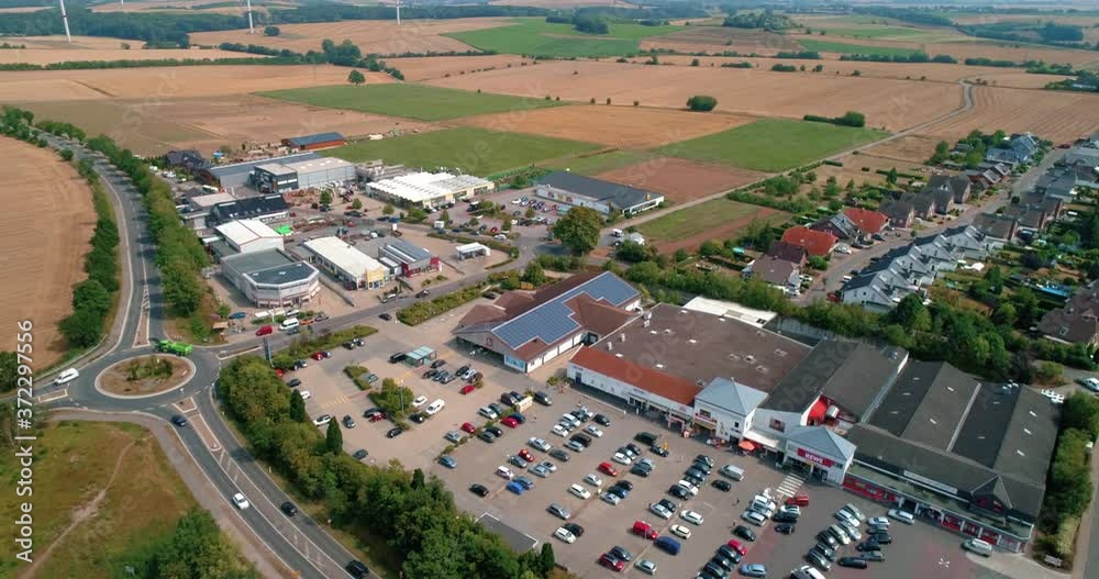 Luftaufnahme von einem Gewerbegebiet in Nideggen, im Kreis Düren. Luftaufnahme von einem Gewerbegebiet in Nideggen, im Kreis Düren.