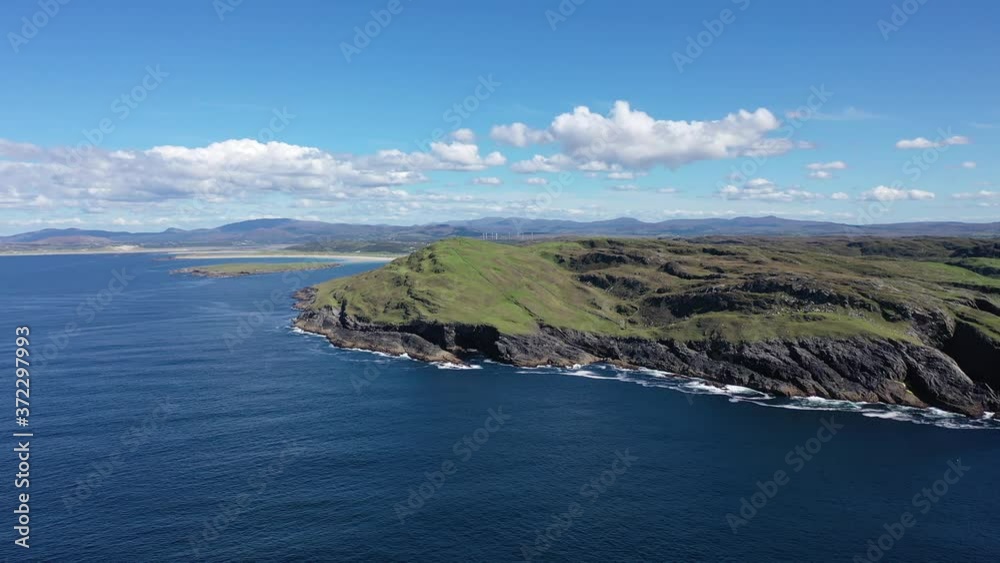 Aerial view of Dunmore head with Portnoo and Inishkeel island in County Donegal - Ireland Aerial view of Dunmore head with Portnoo and Inishkeel island in County Donegal - Ireland