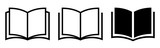 Book icon set. Simple book symbol. Vector