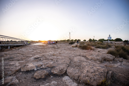 rocks of the Santa Pola viewpoint  Alicante  Spain