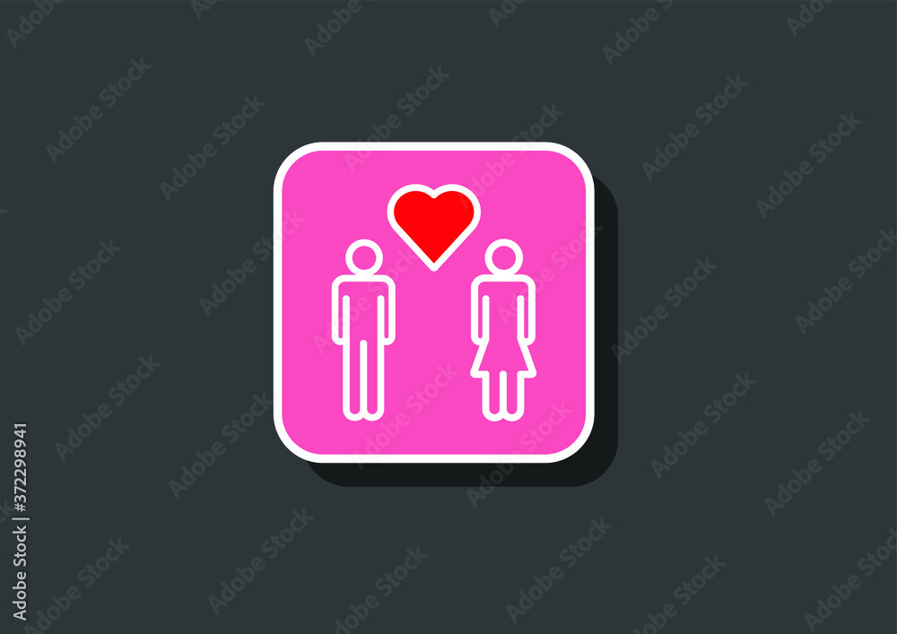 Male and female love icons Male and female love icons