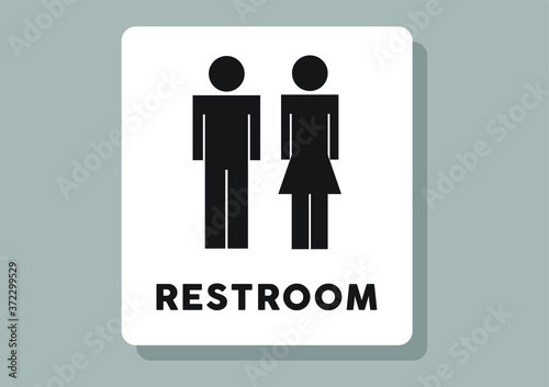 Male and female restroom sign vector