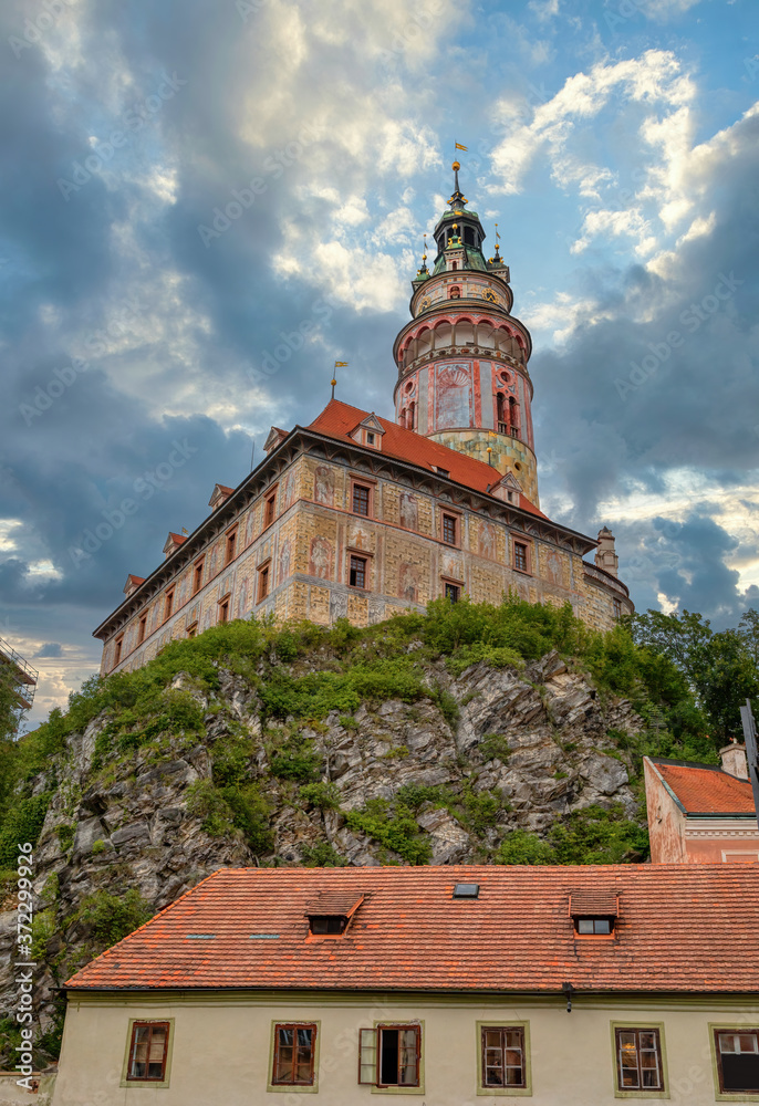 castle and old Town of Cesky Krumlov, Czech Republic. UNESCO World Heritage Site.Europe