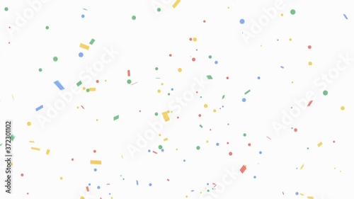 3D animation of exploding confetti photo