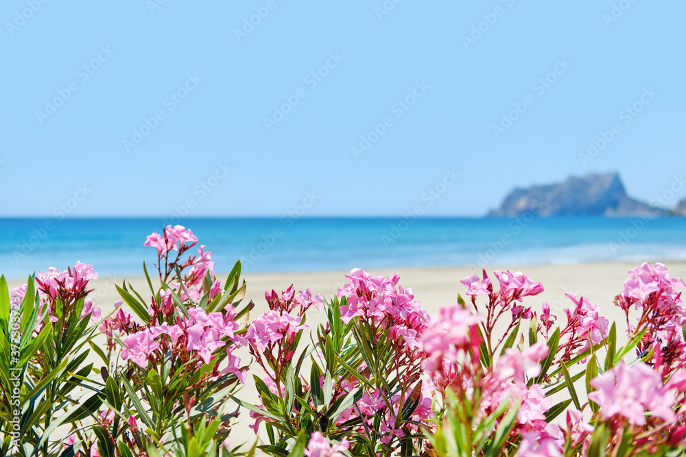 Beach of Moraira, spanish coastal town. Spain Beach of Moraira, spanish coastal town. Spain