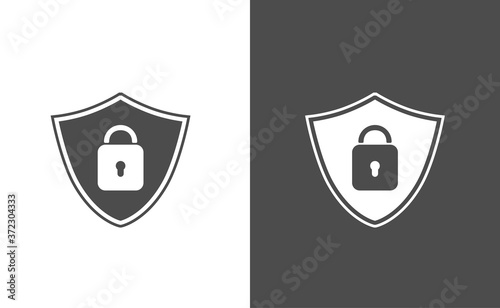Shield icon. Security vector icon. Protection icon. Safety system. Protection activated. Active safety. Logo template. Virus protection