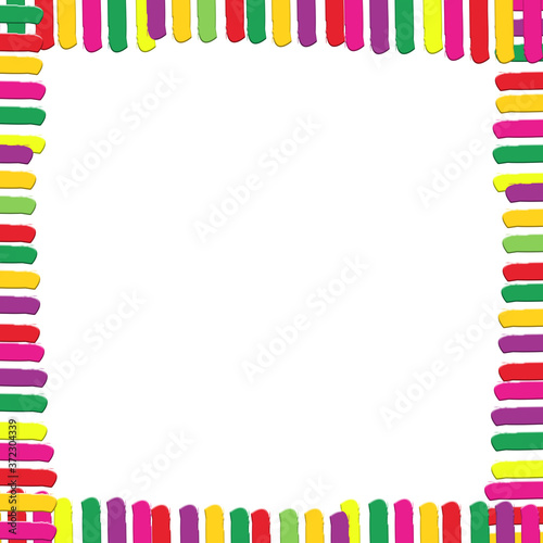 colorful frame with doodle