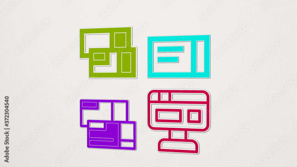 boarding pass colorful set of icons, 3D illustration boarding pass colorful set of icons, 3D illustration