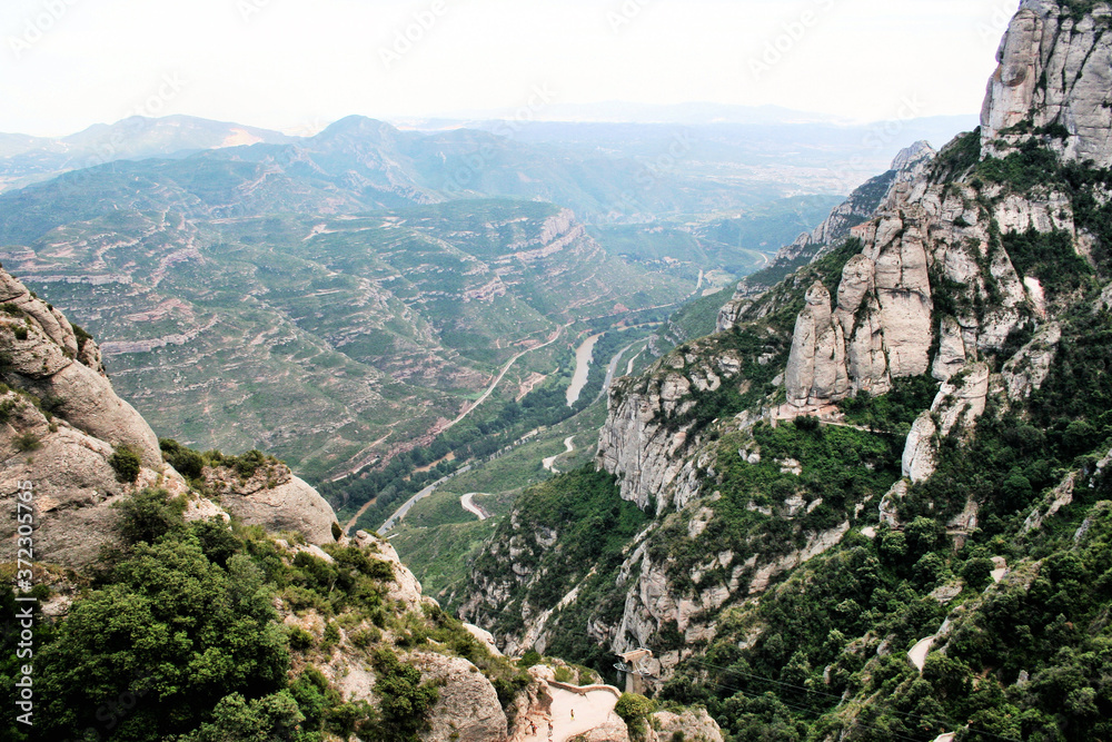 A view of the Mountains near Montserrat in Spain