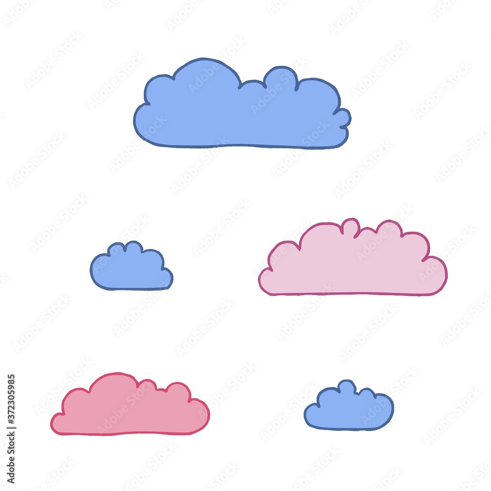 Hand drawn clouds Hand drawn clouds