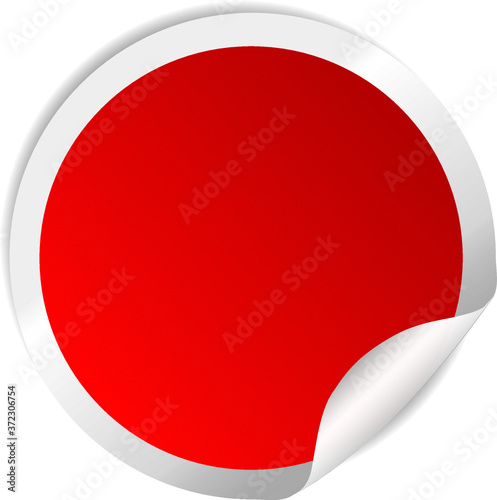 Red round folded sticker vector illustration, Background transparent Free Download Red round folded sticker vector illustration, Background transparent - GFXLoad