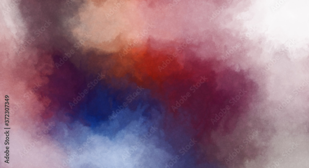 Watercolor painted background. Abstract Illustration wallpaper. Brush stroked painting. 2D Illustration.