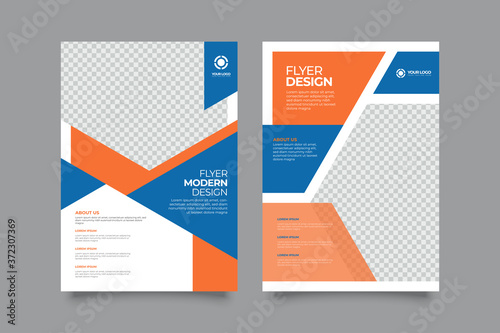 Corporate flyer poster brochure cover layout design template in A4 size
