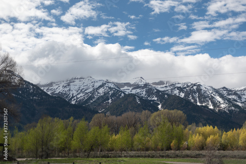 Grand Tetons with Spring Clouds © Linda Armstrong