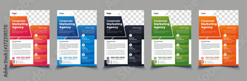 Corporate Business flyer template vector design, poster flyer pamphlet brochure cover design layout space for photo background, vector illustration template in A4 size