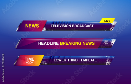 News lower third template design for website and television element design