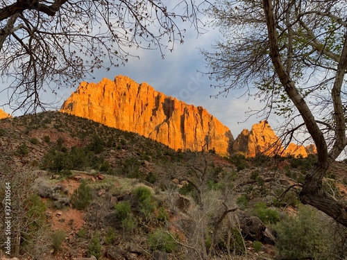 Sunset views just outside of Zion National Park in Utah